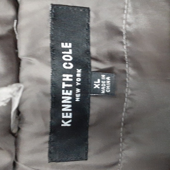 Kenneth Cole New York Goose Blend Quilted Puff Tan Coat Jacket - Picture 3 of 8
